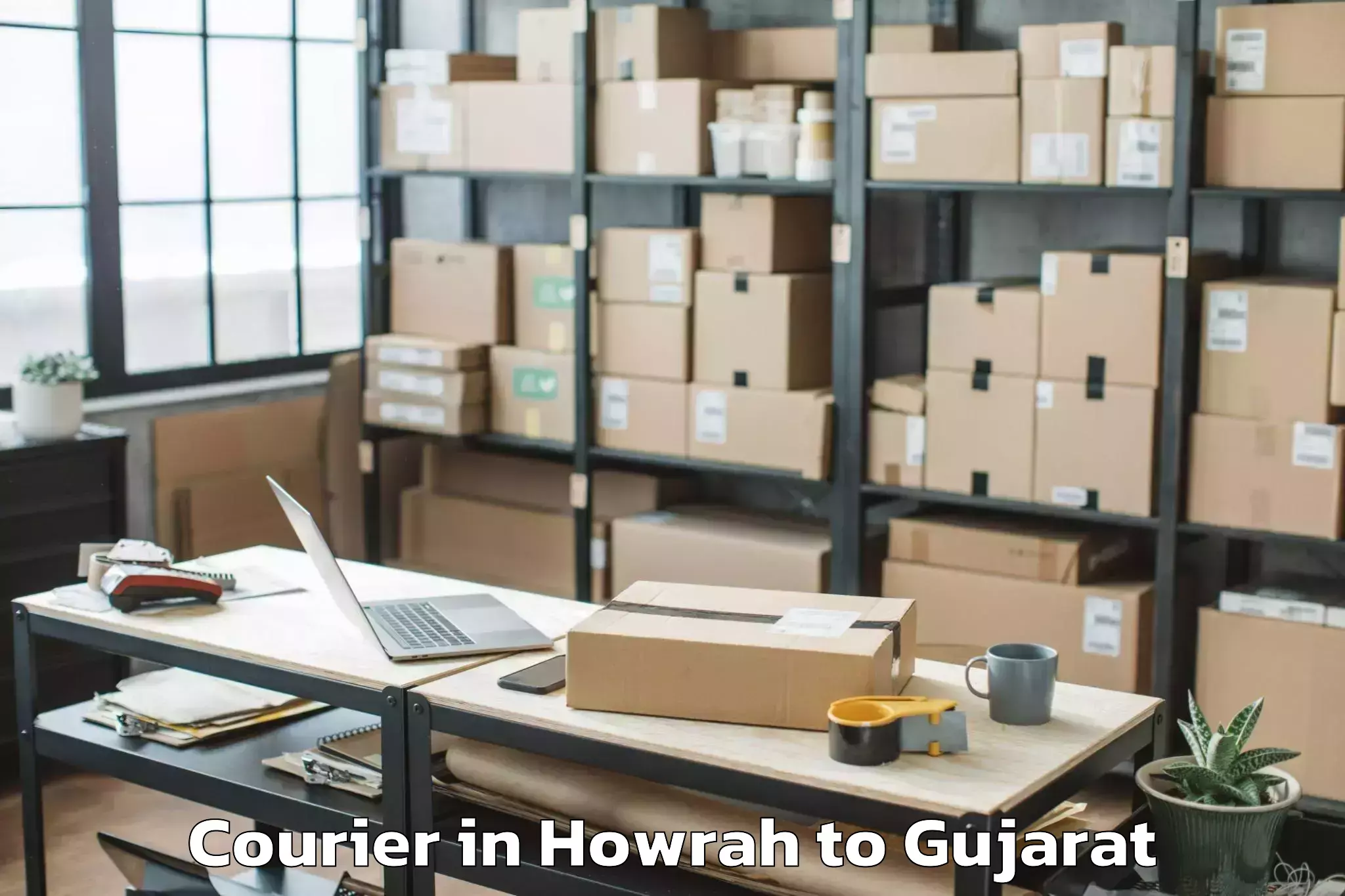 Easy Howrah to Vaghodia Ina Courier Booking